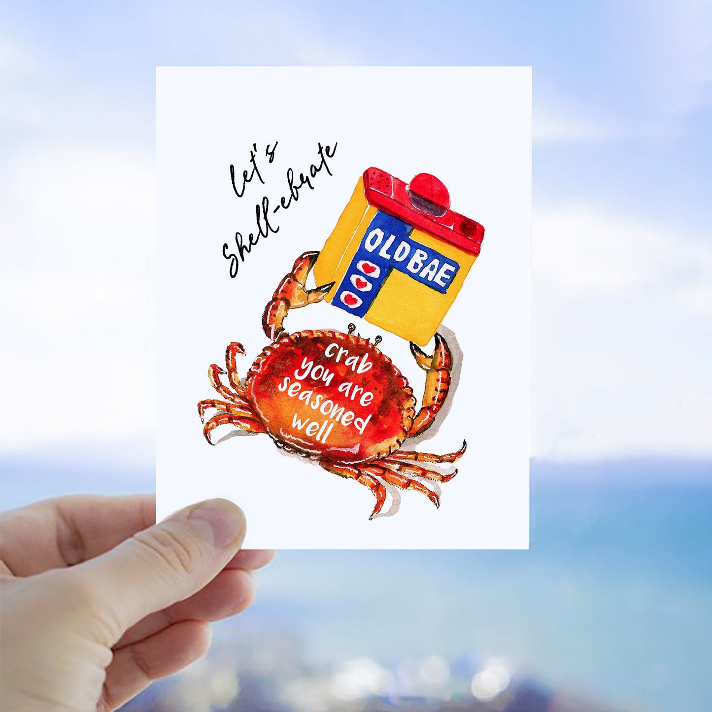 Boiling Crab Birthday Card For Friends - Seafood Crab Cards For Boyfriend - Liyana Studio Greeting Cards Handmade