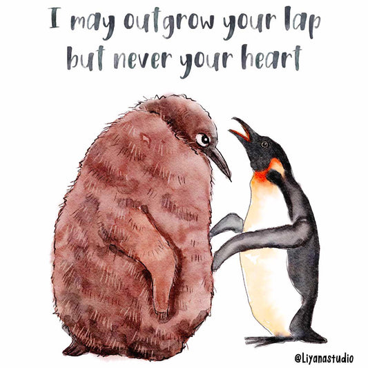 Adult Kid Funny Mother's Day Card From Son - Penguin Pesto Happy Mother's Day Card - Grandma Mothers Day Gift From Grandson Granddaughter