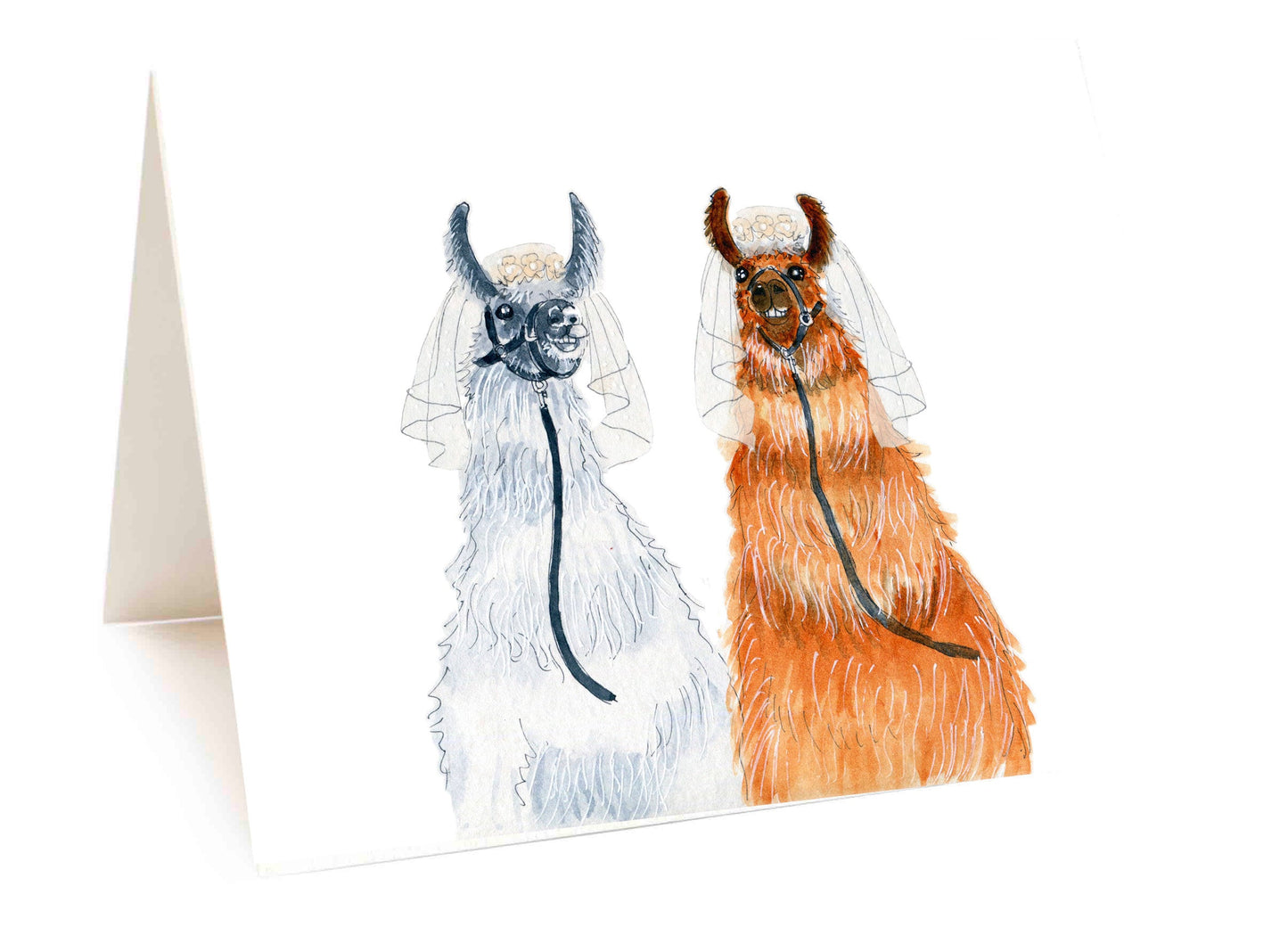Gay Llamas Lesbian Wedding Card Funny