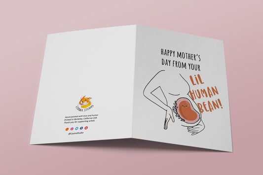 Happy First Mother's Day Card From Your Bump - Funny Mothers Day Card For Pregnant Mom - Expecting Mom To Be Gift For Wife