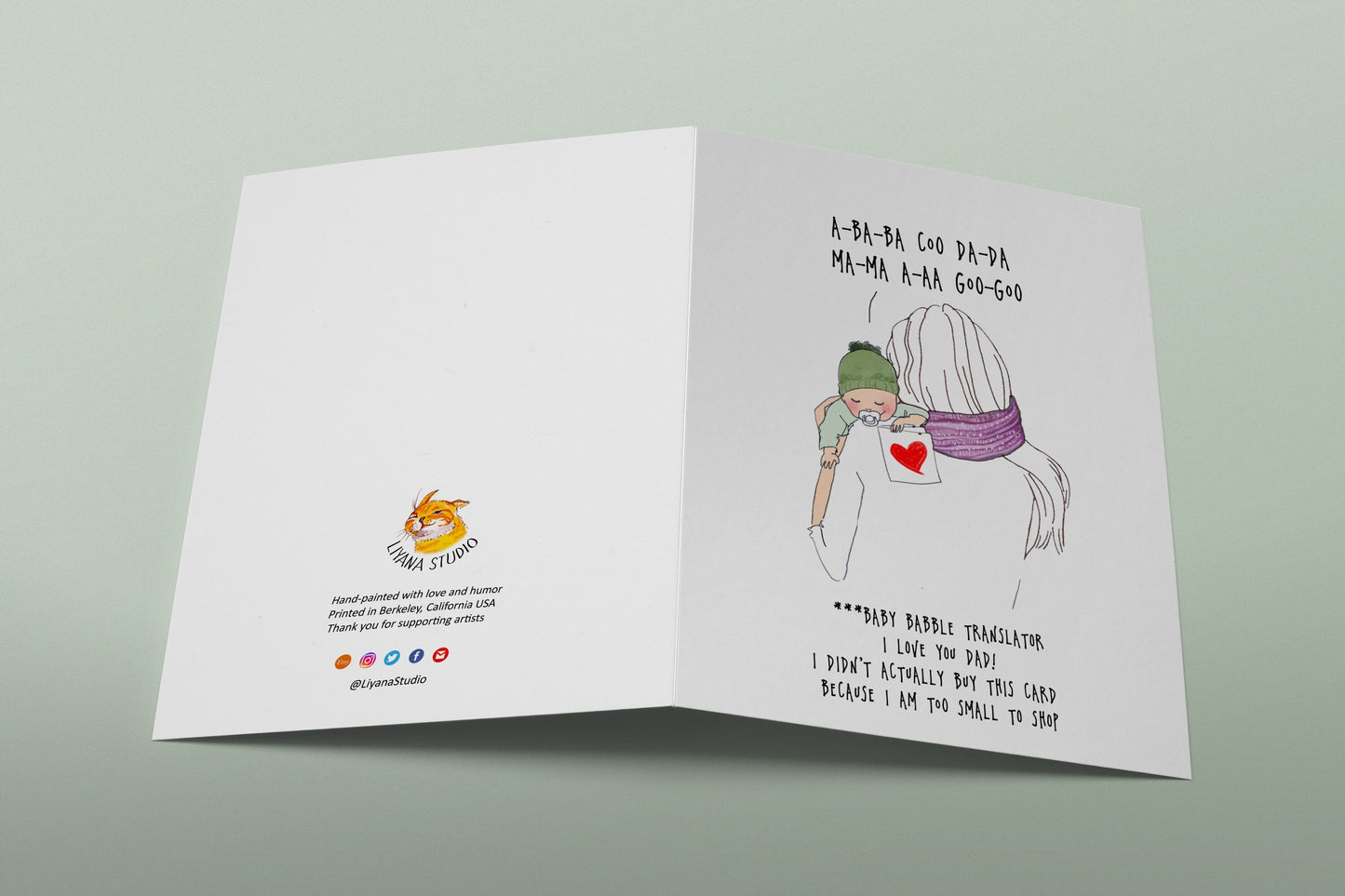 New Baby Talk Card For New Dad, Funny Baby Dad Card For Him, Funny First Father's Day Card From Daughter, Dad Birthday Card For Husband