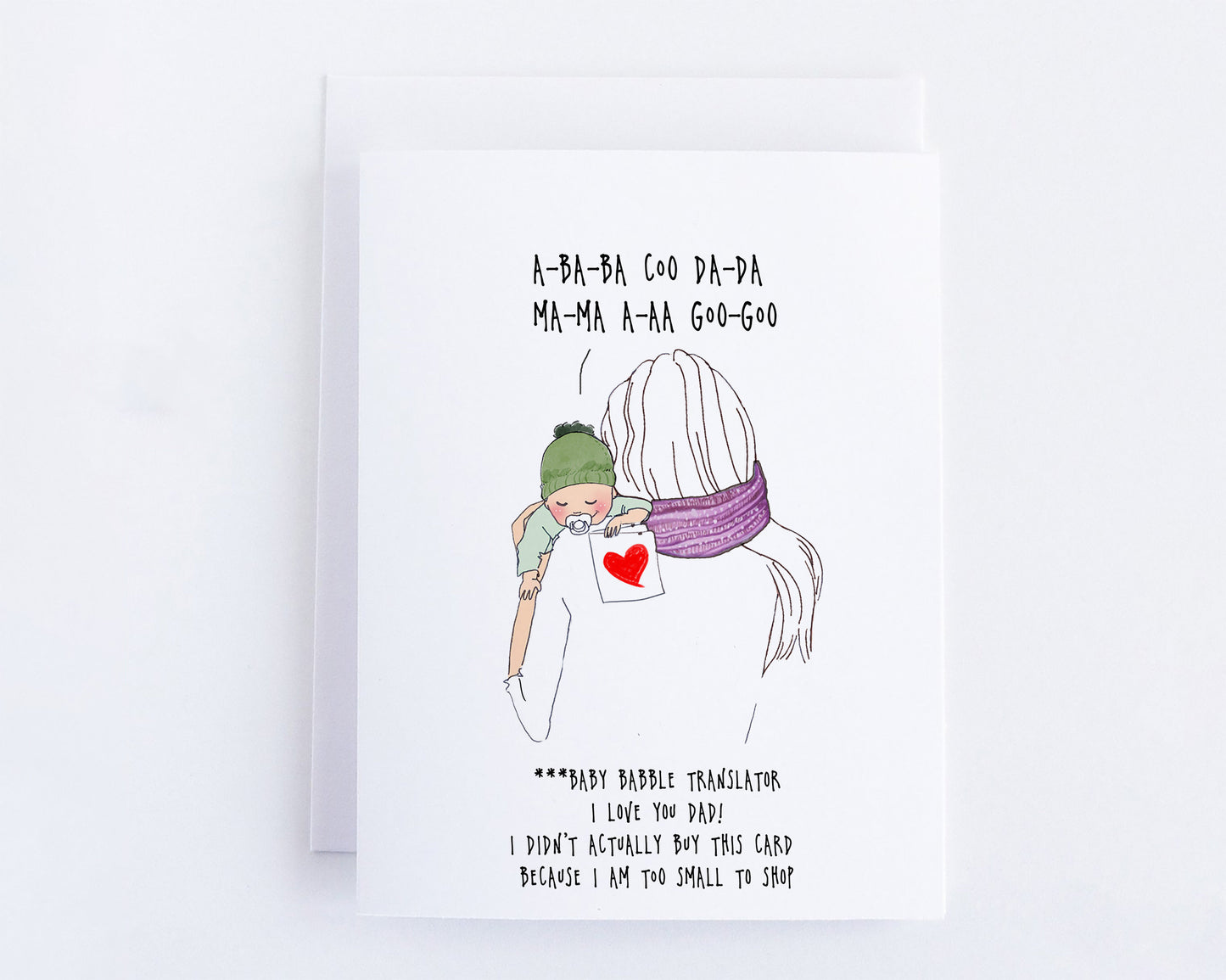 New Baby Talk Card For New Dad, Funny Baby Dad Card For Him, Funny First Father's Day Card From Daughter, Dad Birthday Card For Husband
