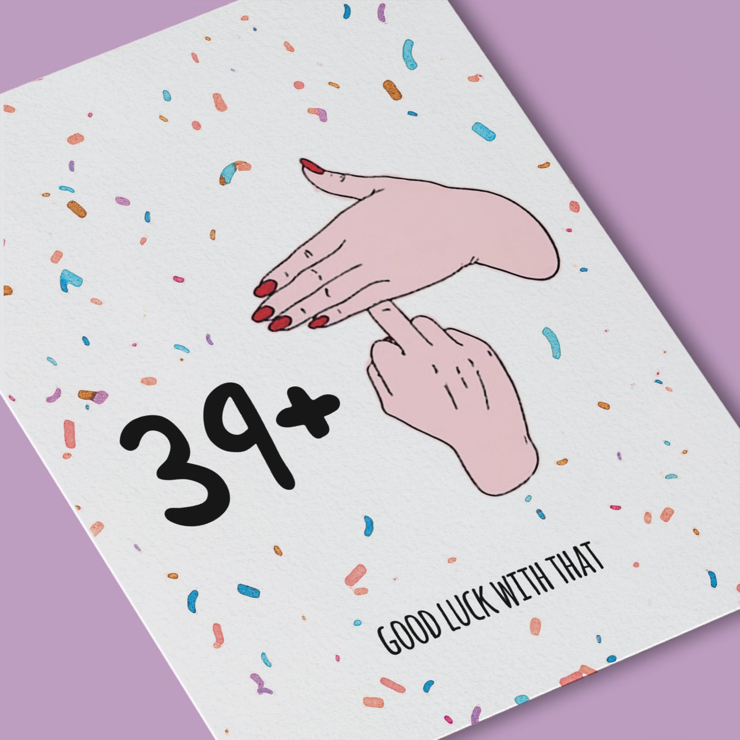Offensive 40th birthday card, Funny Birthday Cards For Best Friends, Rude Forty Bday Cards For Her, Happy Birthday Of 40 Middle Finger Swear