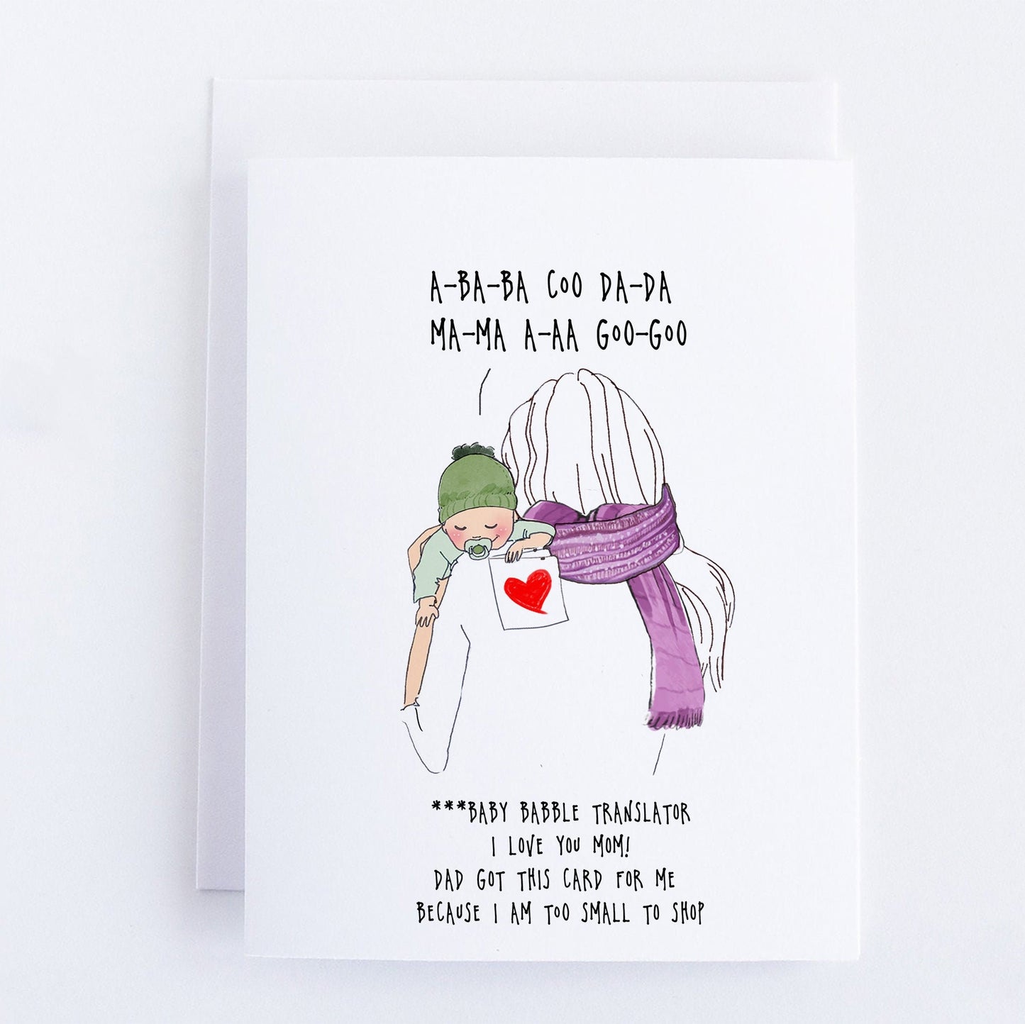 Mom Birthday Card From Baby - Funny Baby Babble