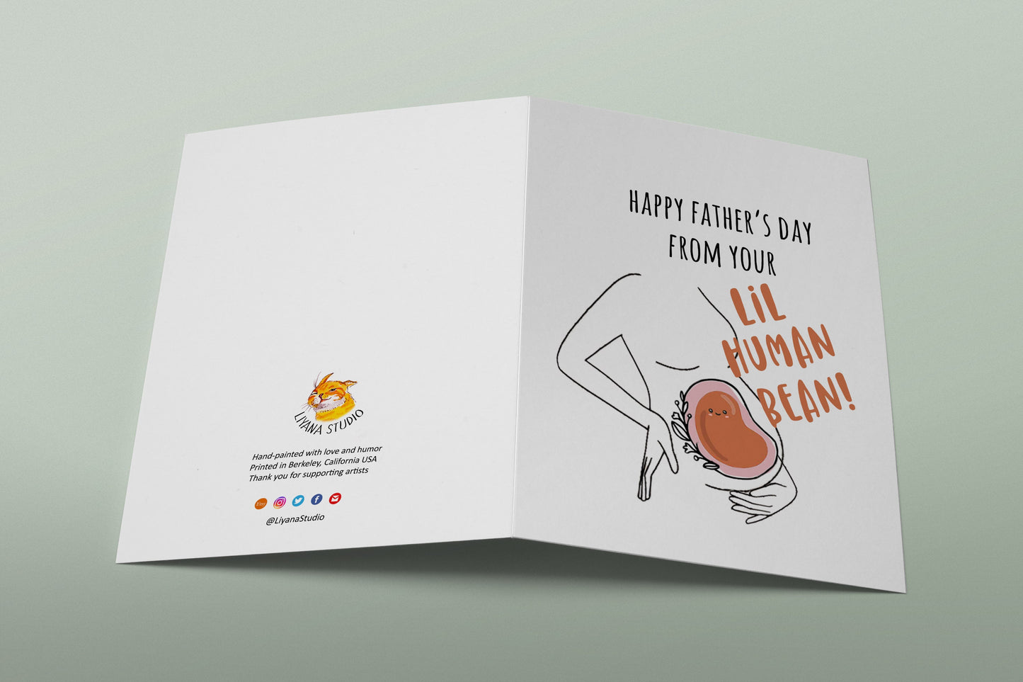 1st First Fathers Day Cards From Baby - Expectant Fathers Day Gift From Pregnant Wife