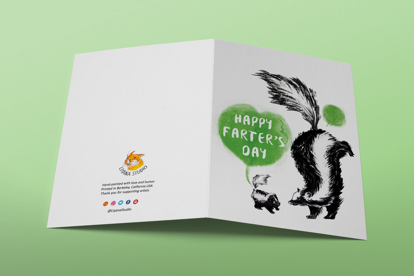 Skunks Funny Fathers Day Card From Daughte - Happy Fater's Day