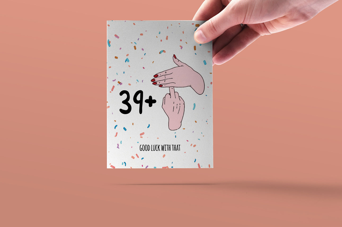 Offensive 40th birthday card, Funny Birthday Cards For Best Friends, Rude Forty Bday Cards For Her, Happy Birthday Of 40 Middle Finger Swear
