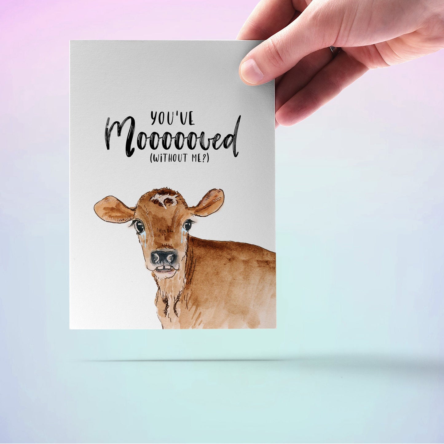 Cow Funny New Home Card - Personalised Housewarming Card