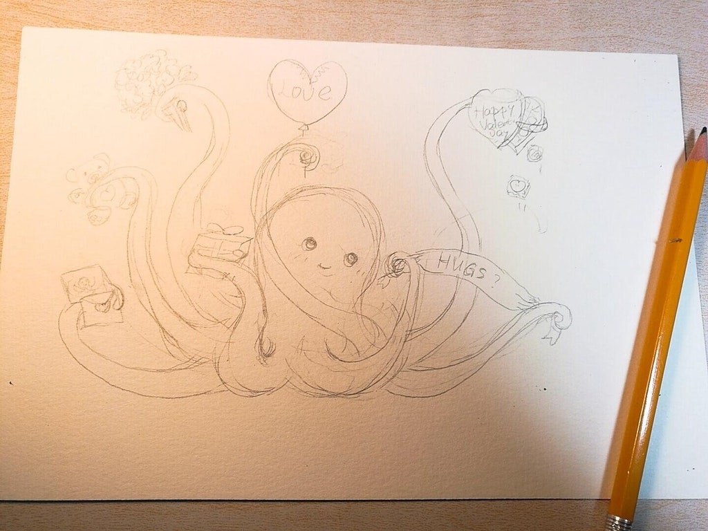 Octopus Menorah Hanukkah Cards For Her - Unique Chanukah Arts For Girl