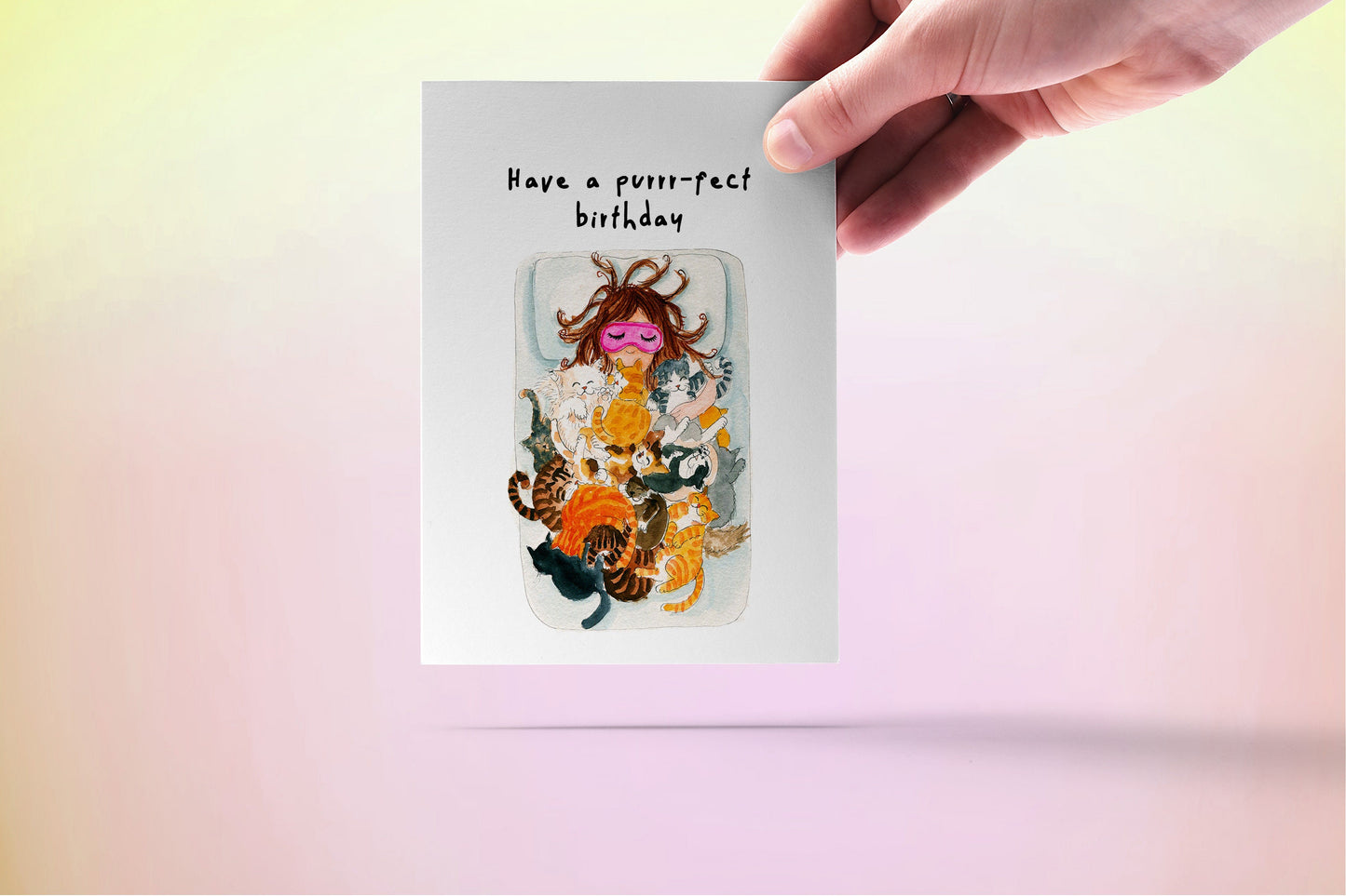 Cat Birthday Card Funny - Crazy Cat Lady Purr-fect Birthday Gifts