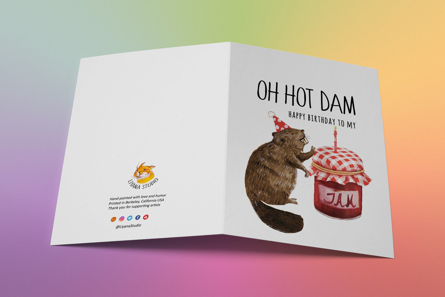 Boyfriend Birthday Cards - Beaver Hot Damn You Are My Jam