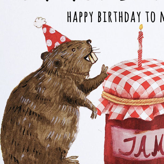 Boyfriend Birthday Cards - Beaver Hot Damn You Are My Jam