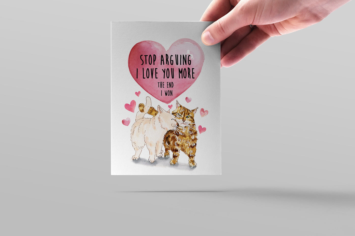 Cats Funny Valentines Card For Boyfriend - I Love You More Couples Gifts From Girlfriend