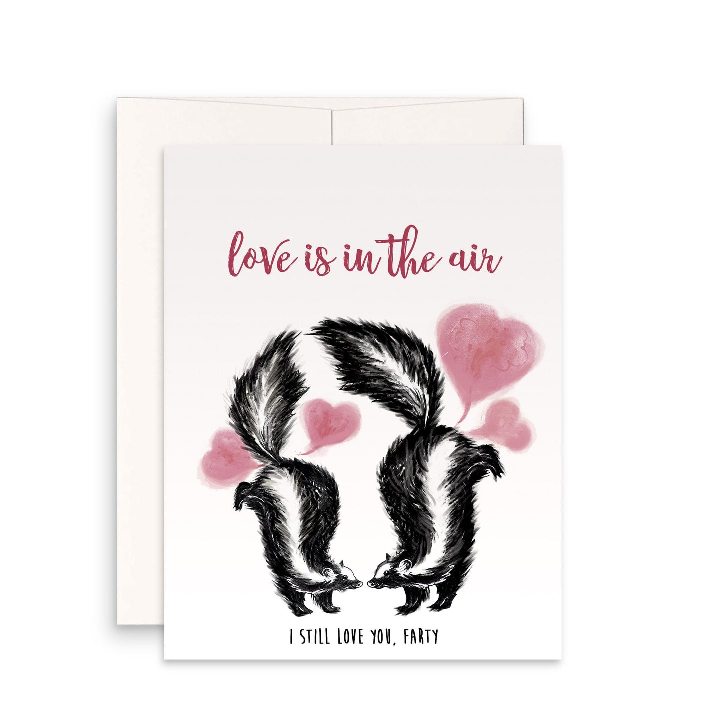 Fart Skunks Funny Valentines Card For Boyfriend - Love Is In The Air - Valentines Day Gift For Him