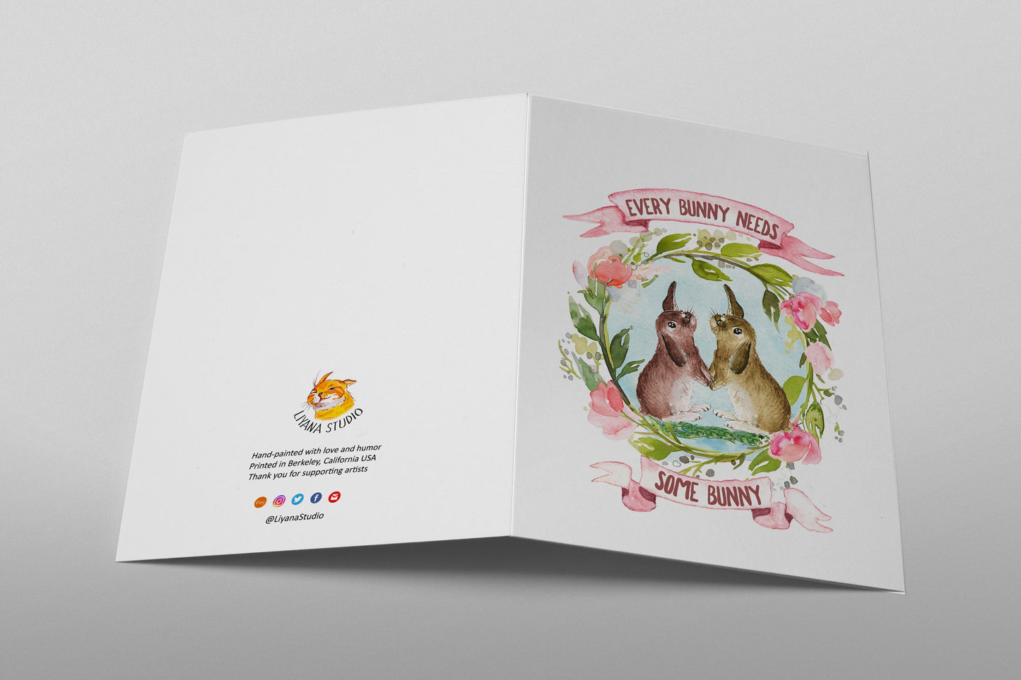 Bunny Love Easter Card For Husband - Every Bunny Needs Some Bunny