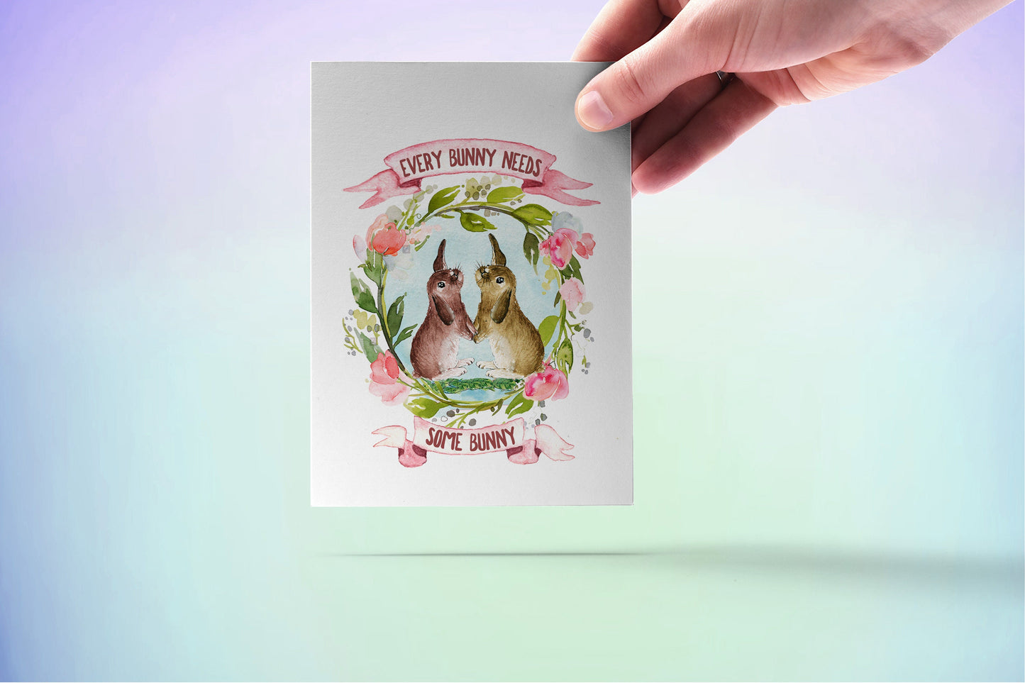 Bunny Love Easter Card For Husband - Every Bunny Needs Some Bunny