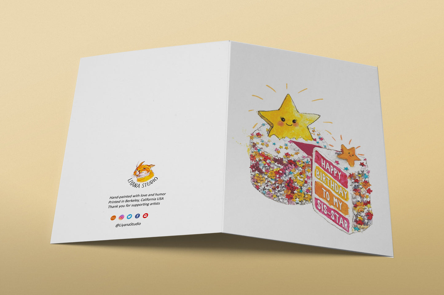 Best Sister Birthday Cards - Happy Birthday To My Sis-Star