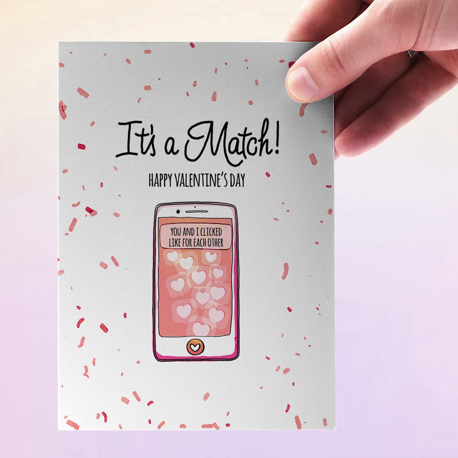 Funny Valentines Day Card For Boyfriend - Online Dating Card - Funny Anniversary Card For Boyfriend - It's A Match Swipe Right For You