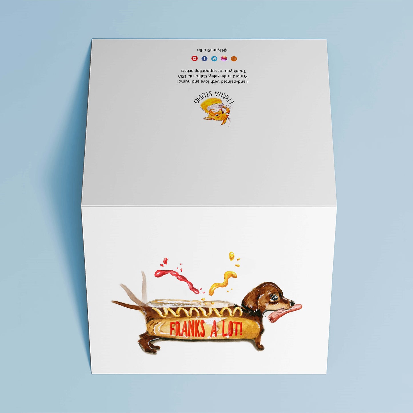 Dachshund Funny Thank You Cards Set - Franks A Lot - Wiener Dog Frank You