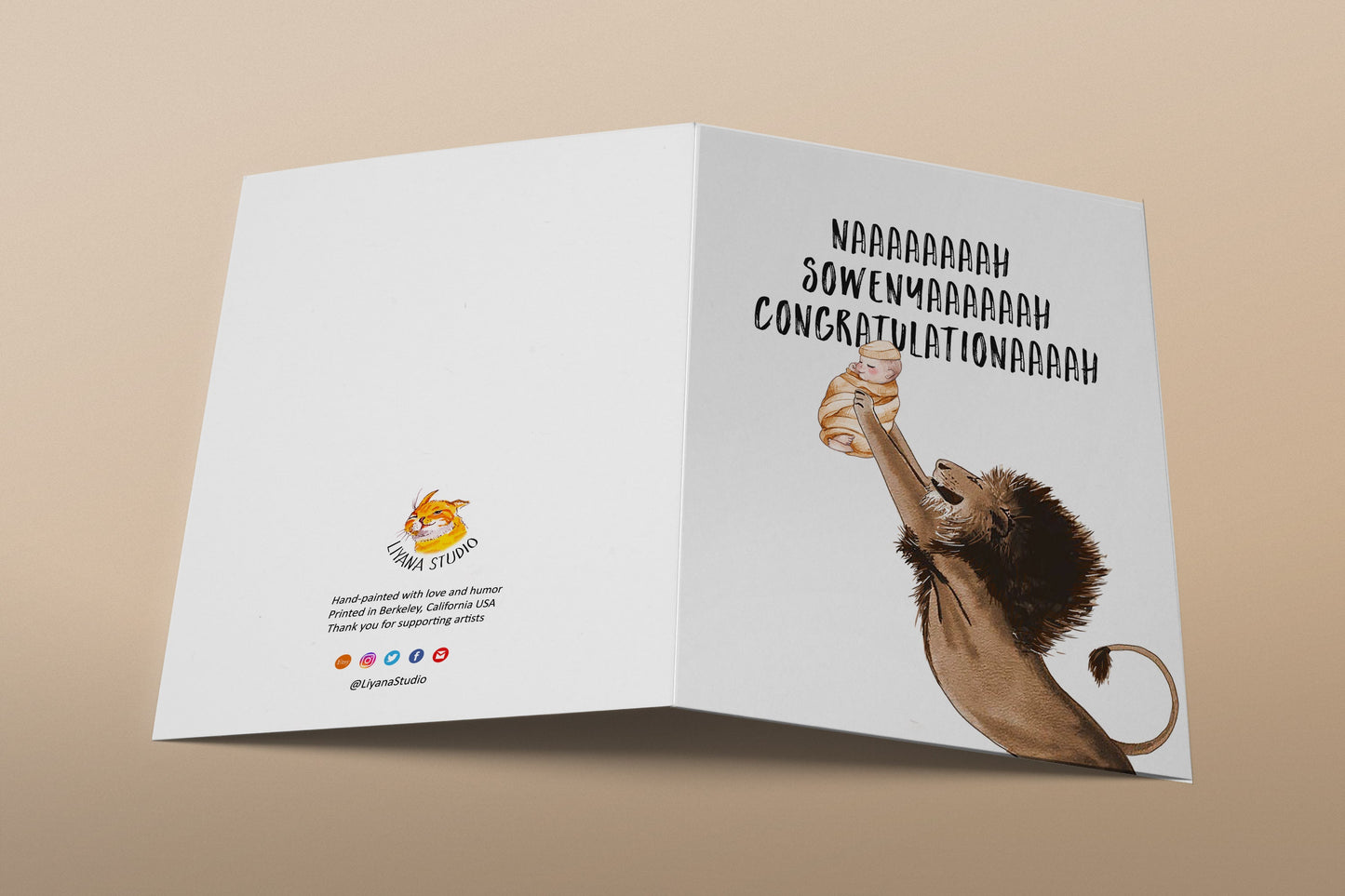 Lion King Baby Shower Cards Funny - Baby Boy First Birthday Card