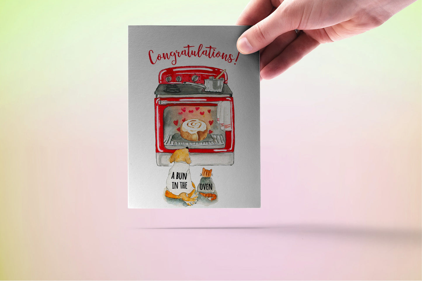 Congratulations Pregnancy Card Funny - Bun In the Oven Baby Shower Cards
