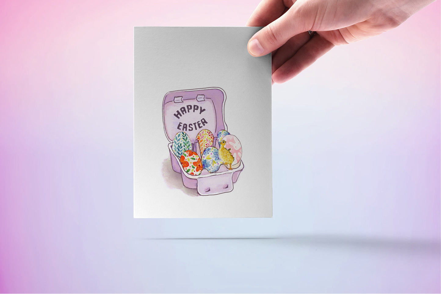 Carton Egg Easter Card Set - Hatched Baby Chick Happy Easter Cards For Kids