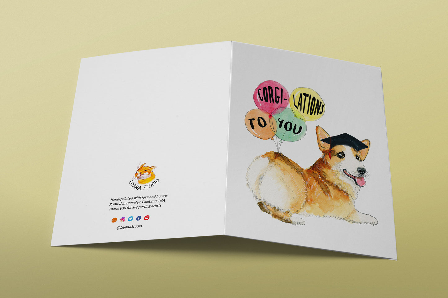 Corgi Dog Graduation Card Funny - Corgi-lations Congratulations Card For Son