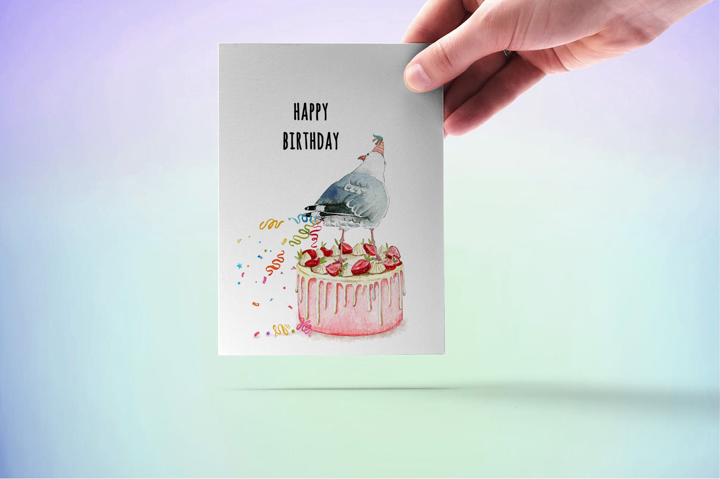 Seagull Fart Cake Birthday Cards Funny - Happy Birthday Card For Brother