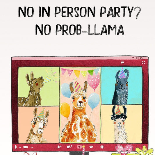 Coworkers Birthday Card Funny - Llamas Virtual Birthday Invitations - Custom Birthday Cards