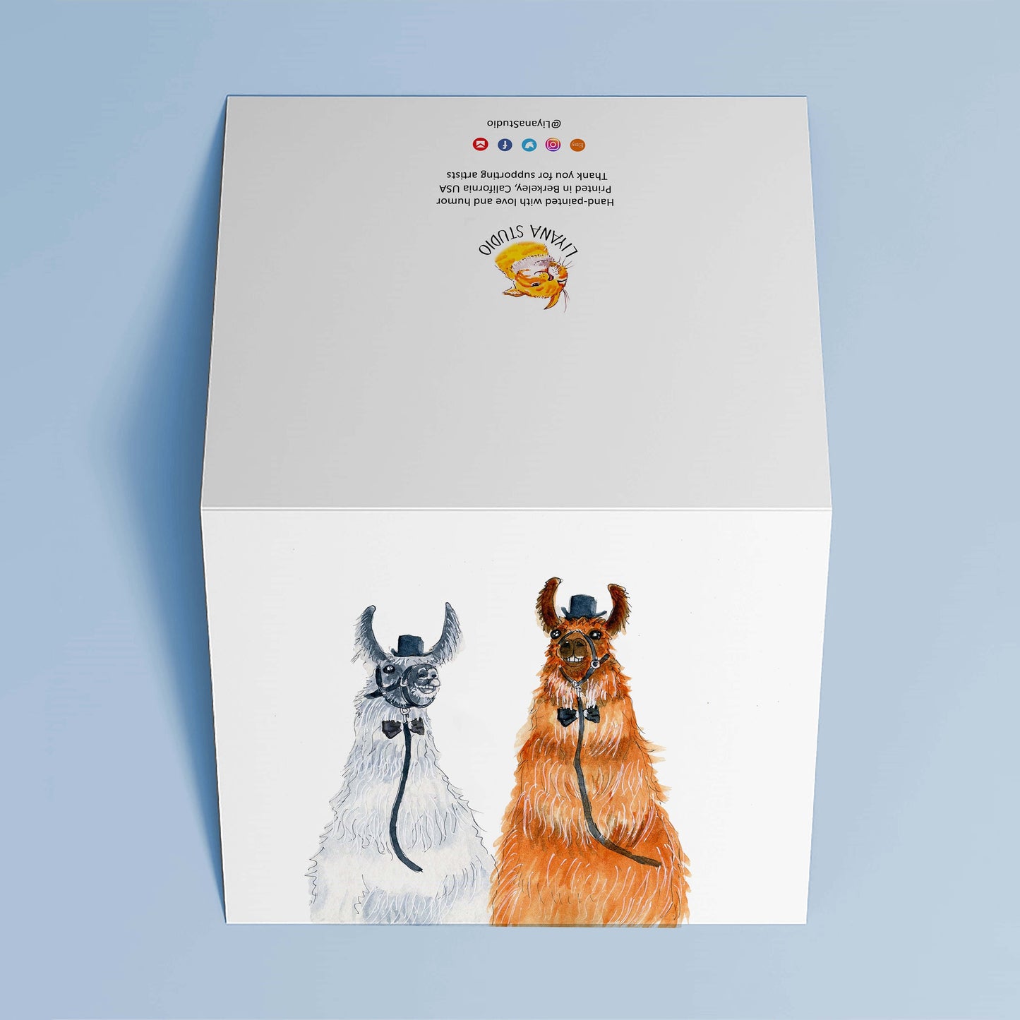 Funny Llama Gay Wedding Card For Groom And Groom, Funny Wedding Cards For Gay Couple