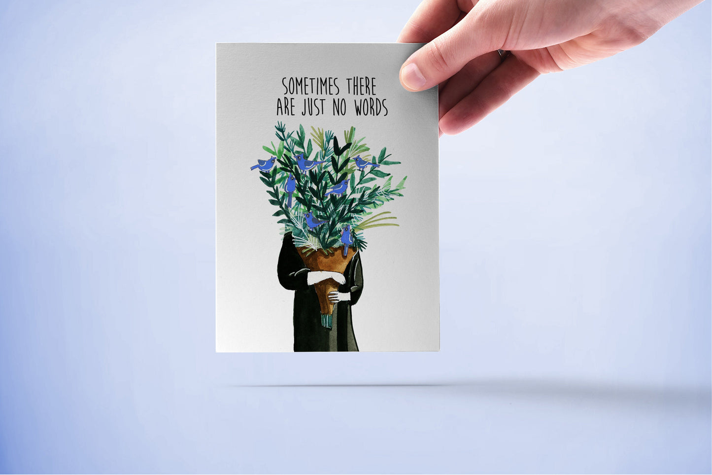 Flowers Sympathy Card - Thinking of You Card - There Are No Words