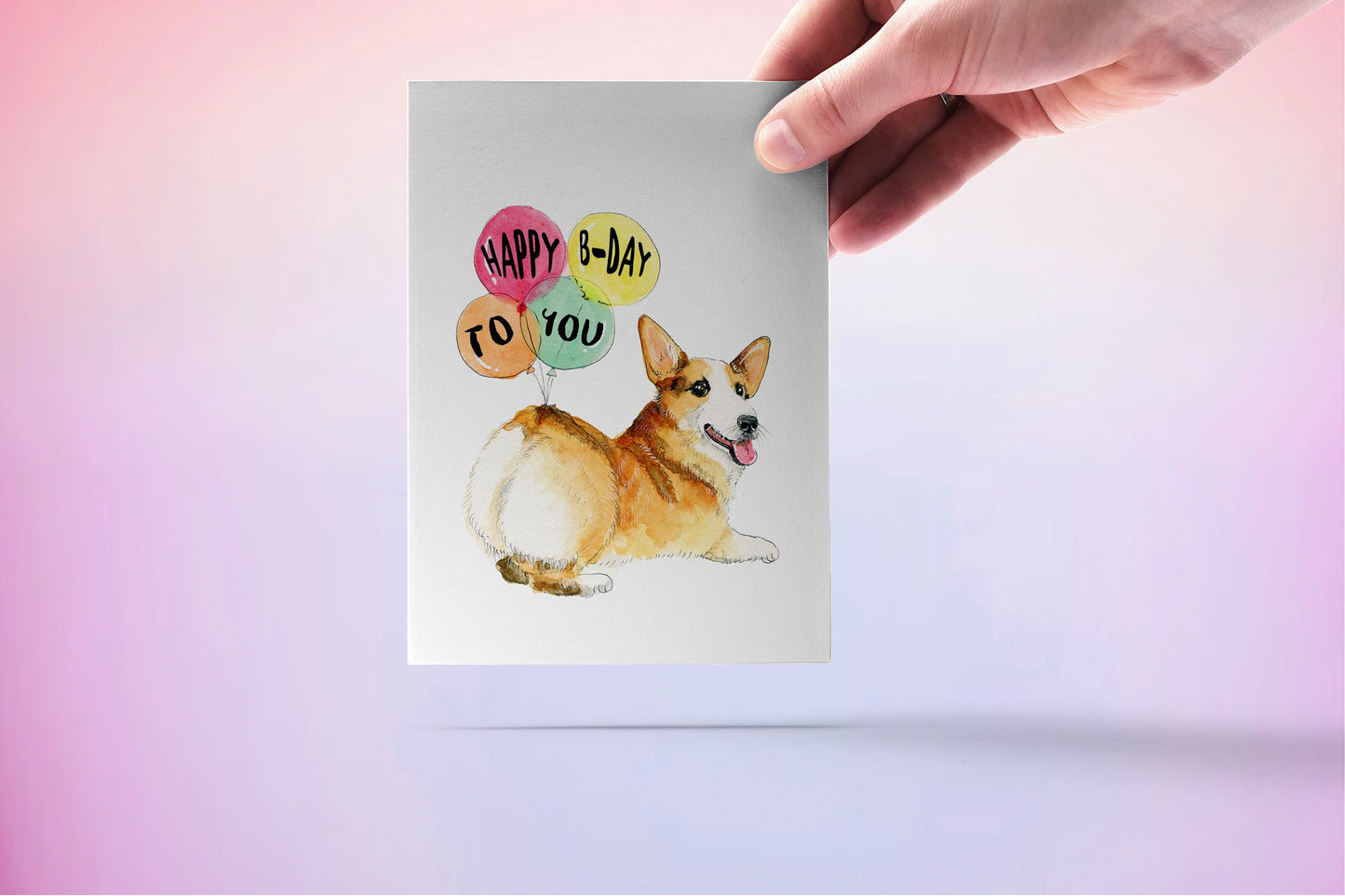 Corgi Butt Birthday Card Funny - Happy Birthday From The Dog