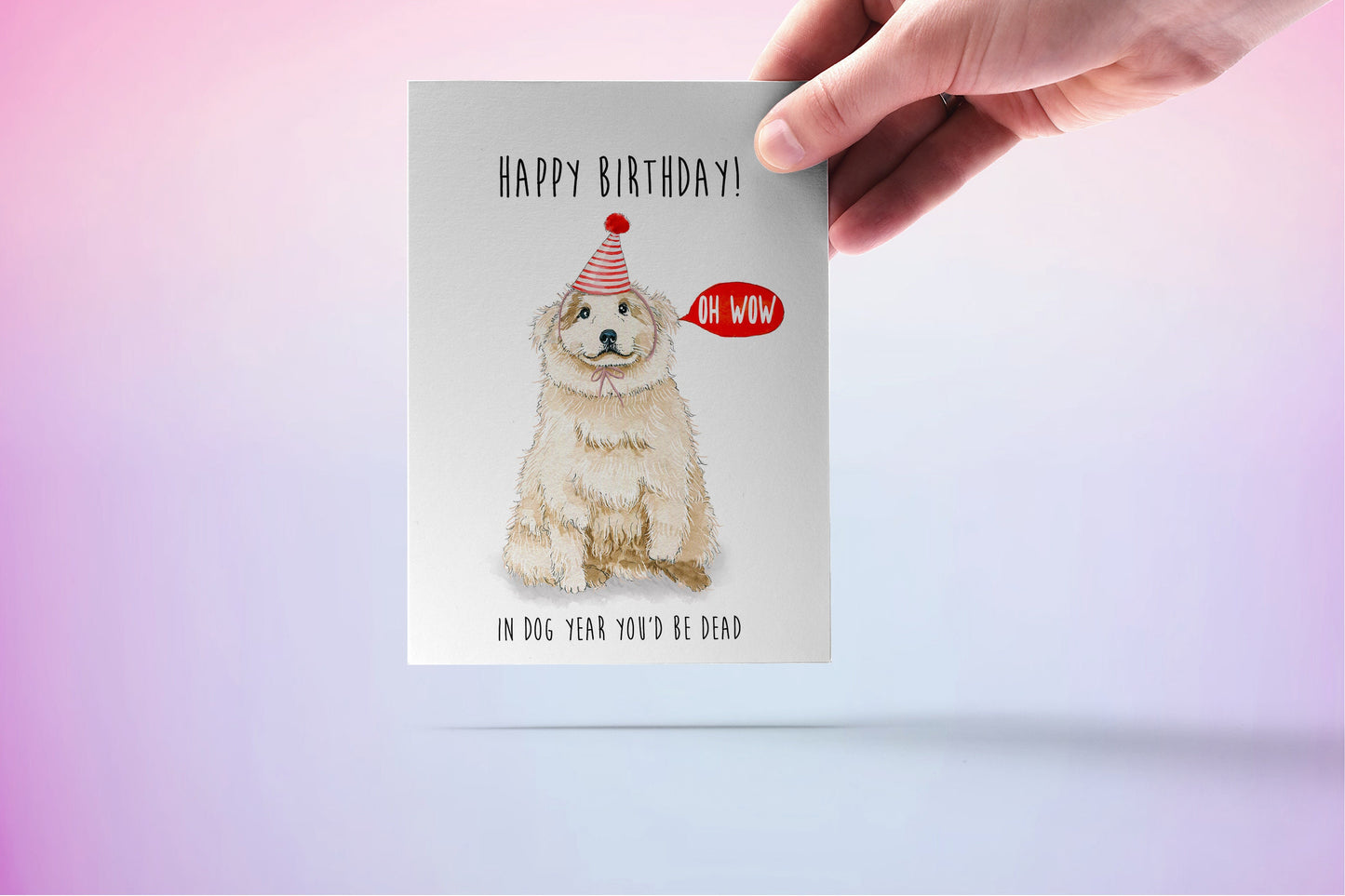 Samoyed Dog Funny 30th Birthday Card In Dog Years You'd Be Dead