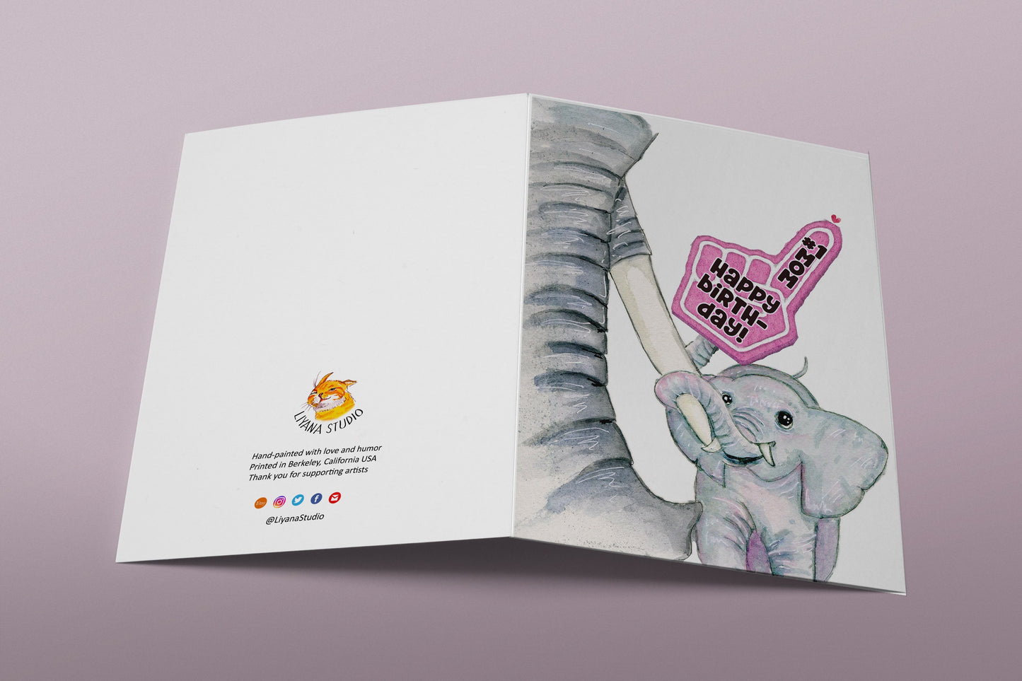 Elephant New Mum Happy Birthday Mom Birthday Card