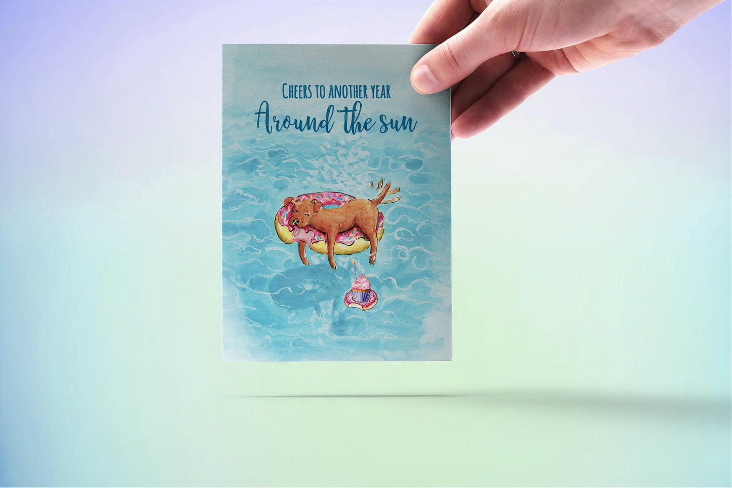 Summer Time Dog Swimming Pool Party Cards For Friends, Cute Summer Birthday Cards For Him, Summer Vibes Gifts For Her