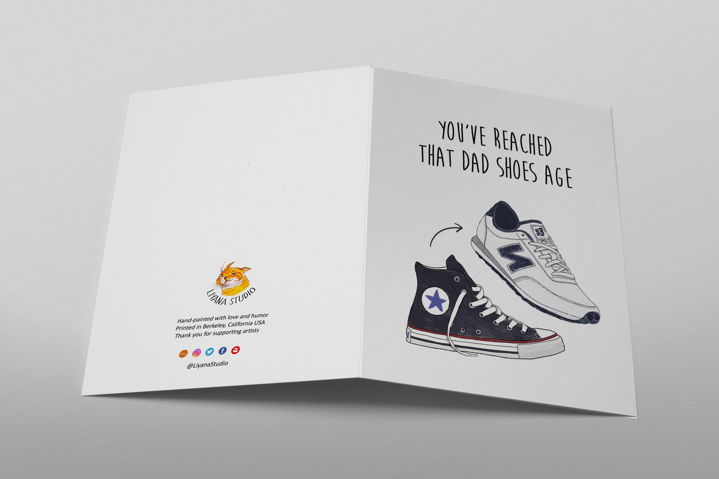 Dad Shoes Funny Birthday Cards For Dad - 30th Birthday 40th Birthday Card For Friends