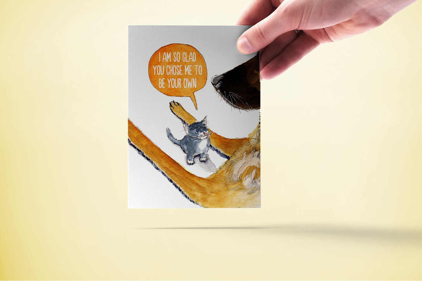 Love You Dad From Cat, Happy Fathers Day Card For Dad, Dog Dad Birthday Card, Step Dad Step Fathers Day, Cat Dad Card Adopted Child Love Dad