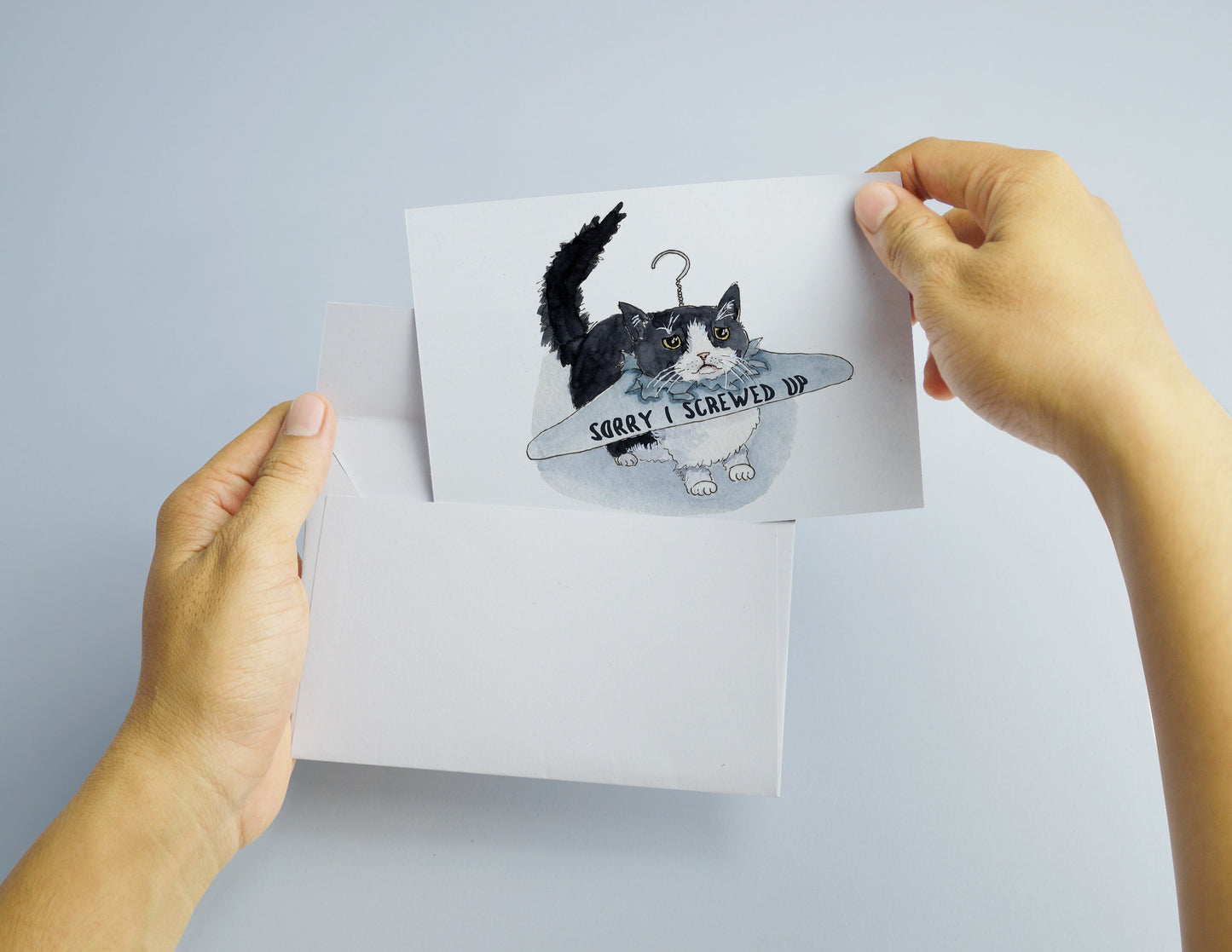 Sorry Card For Girlfriend - Apology Tuxedo Cat - I'm Sorry I Screwed Up