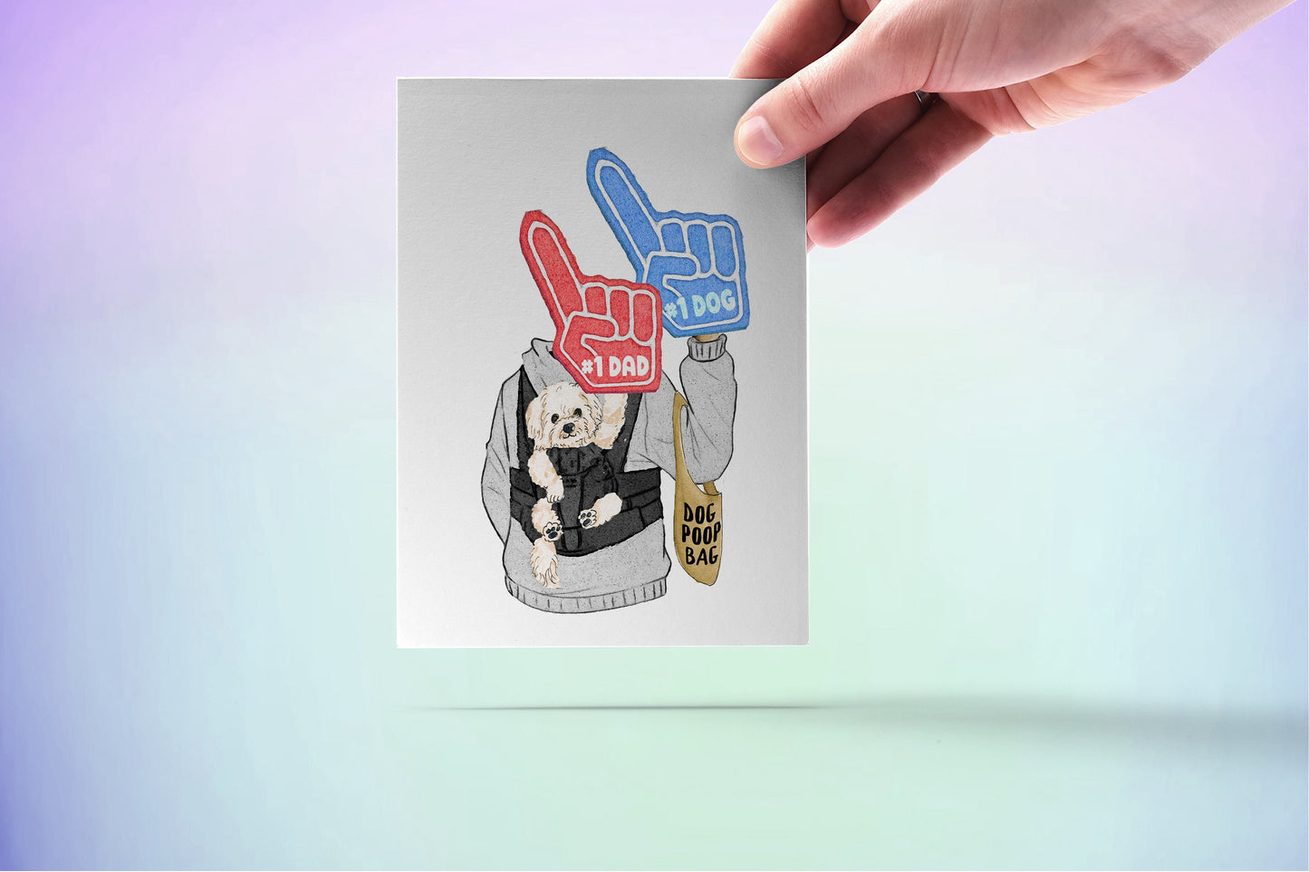 Funny Fathers Day Card From The Dog - Best Dog Dad Gift