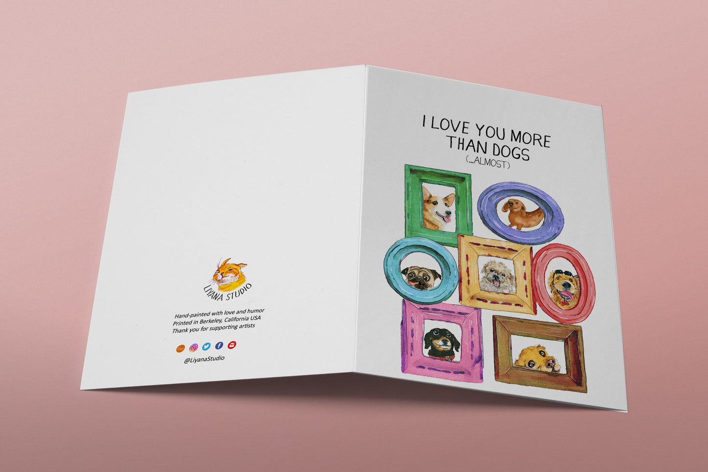 Dog Anniversary Card Funny - Dog Dad Gifts Fathers Day Cards For Him - I Love You More Than Dogs