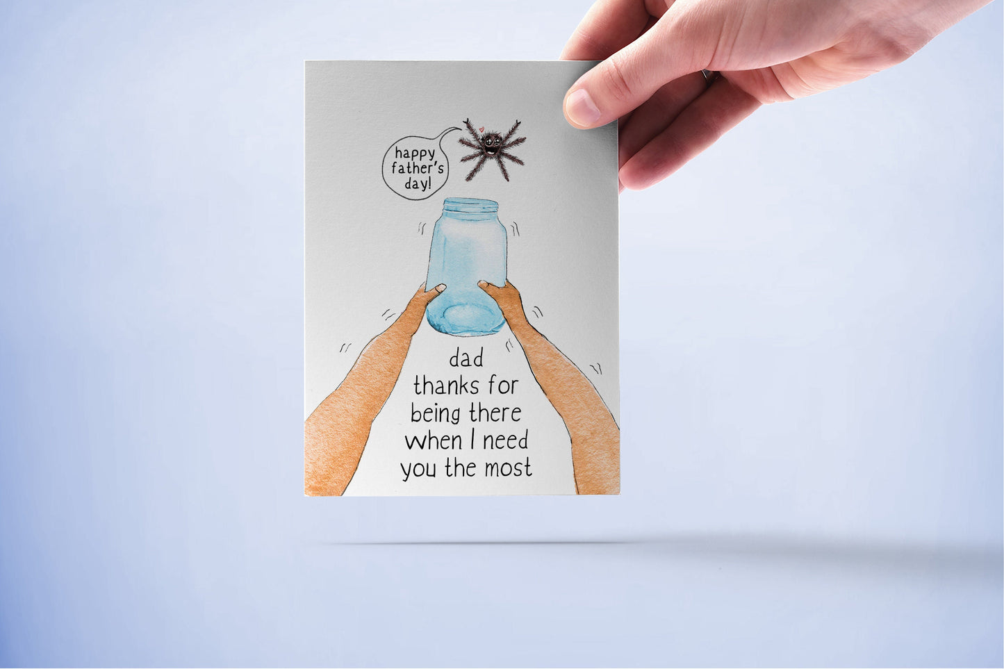 Spider Funny Fathers Day Card From Daughter - Happy Father's Day Card