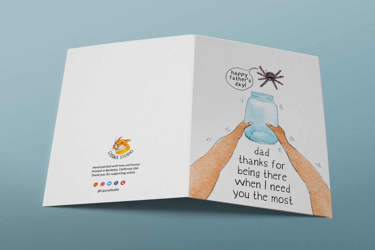Spider Funny Fathers Day Card From Daughter - Happy Father's Day Card