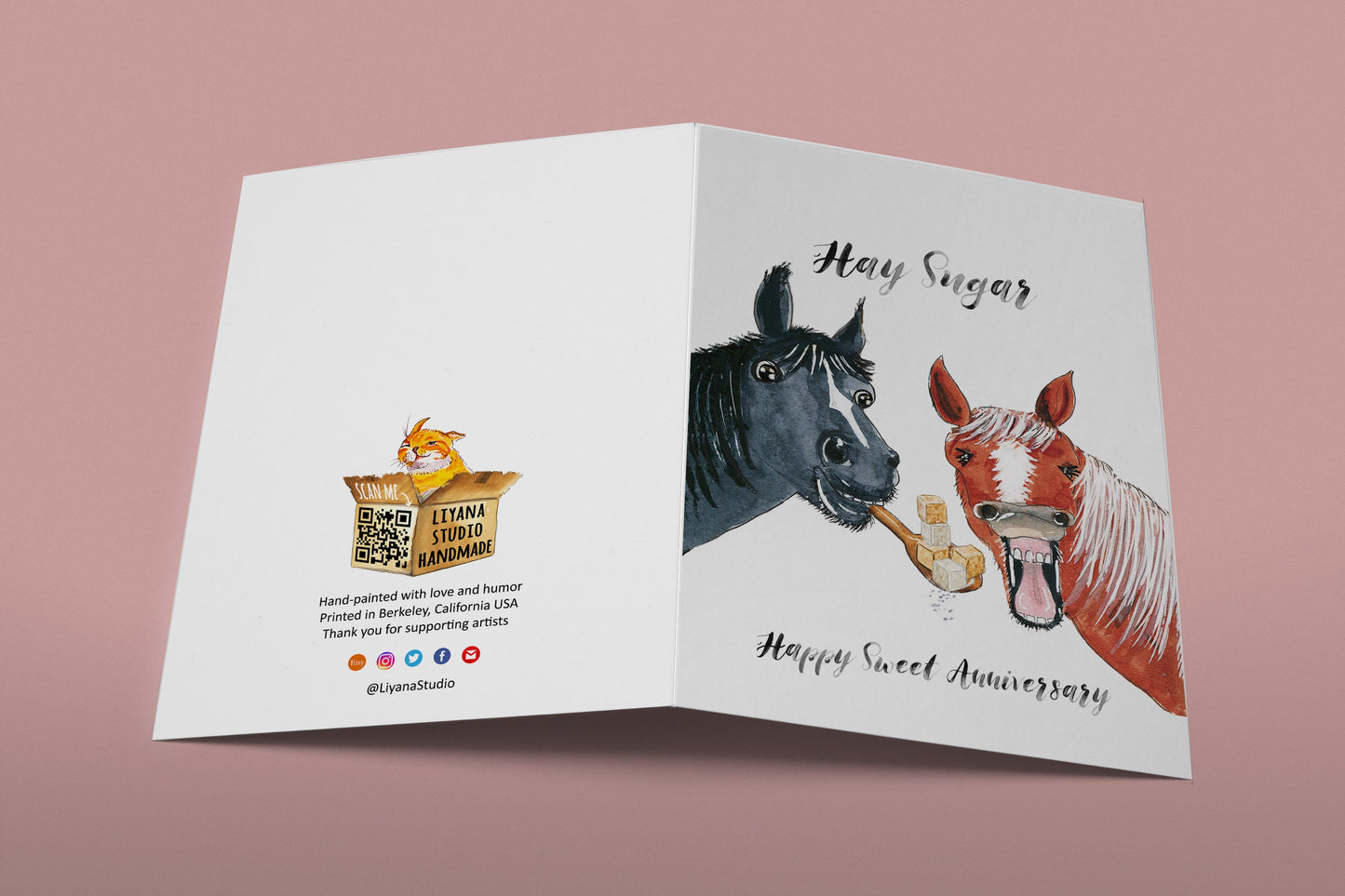 Horse Couple 6 Years Sugar Anniversary Card For Husband - Funny 6th Anniversary Cards For Him