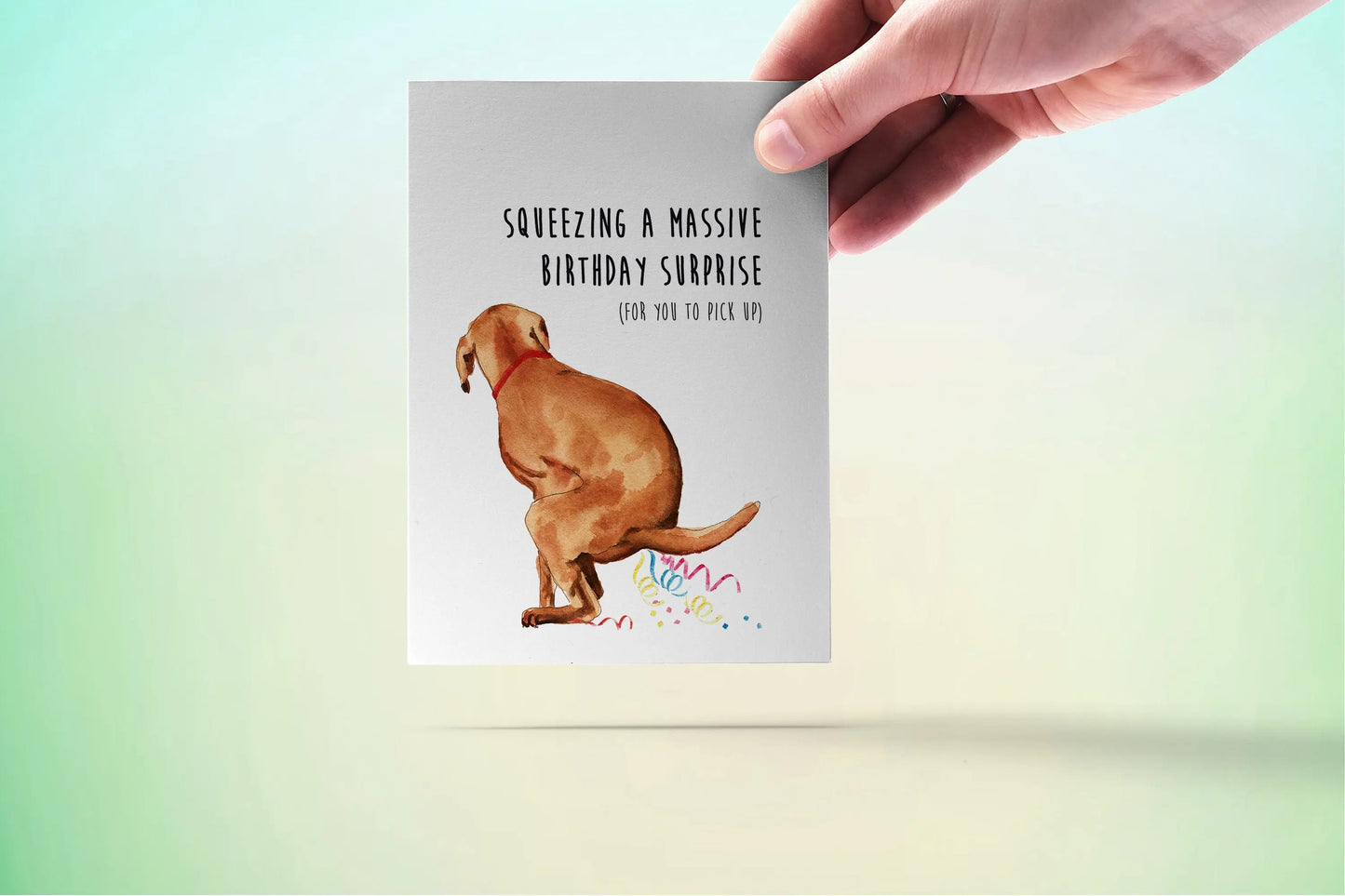 Naughty Lab Dog Birthday Card Funny - Squeeze Massive Surprise For Dog Lovers - Birthday Gifts From The Dog