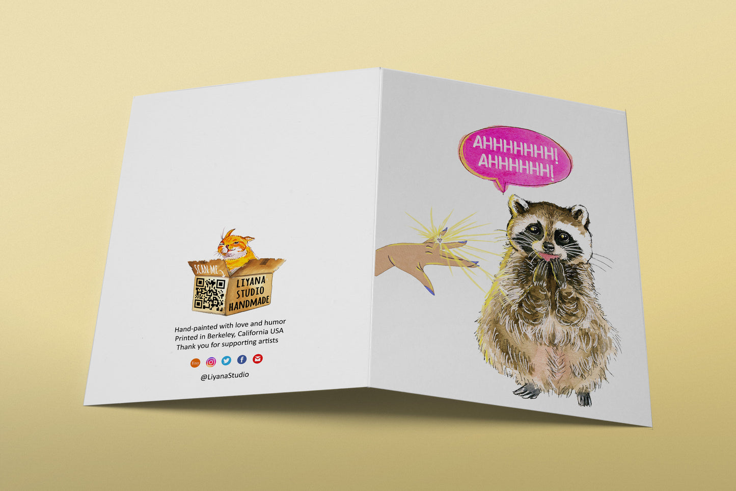 Raccoon Congrats Engagement Card Funny - Best Friend Bridal Shower Card - Shiny Ring Proposal Gifts