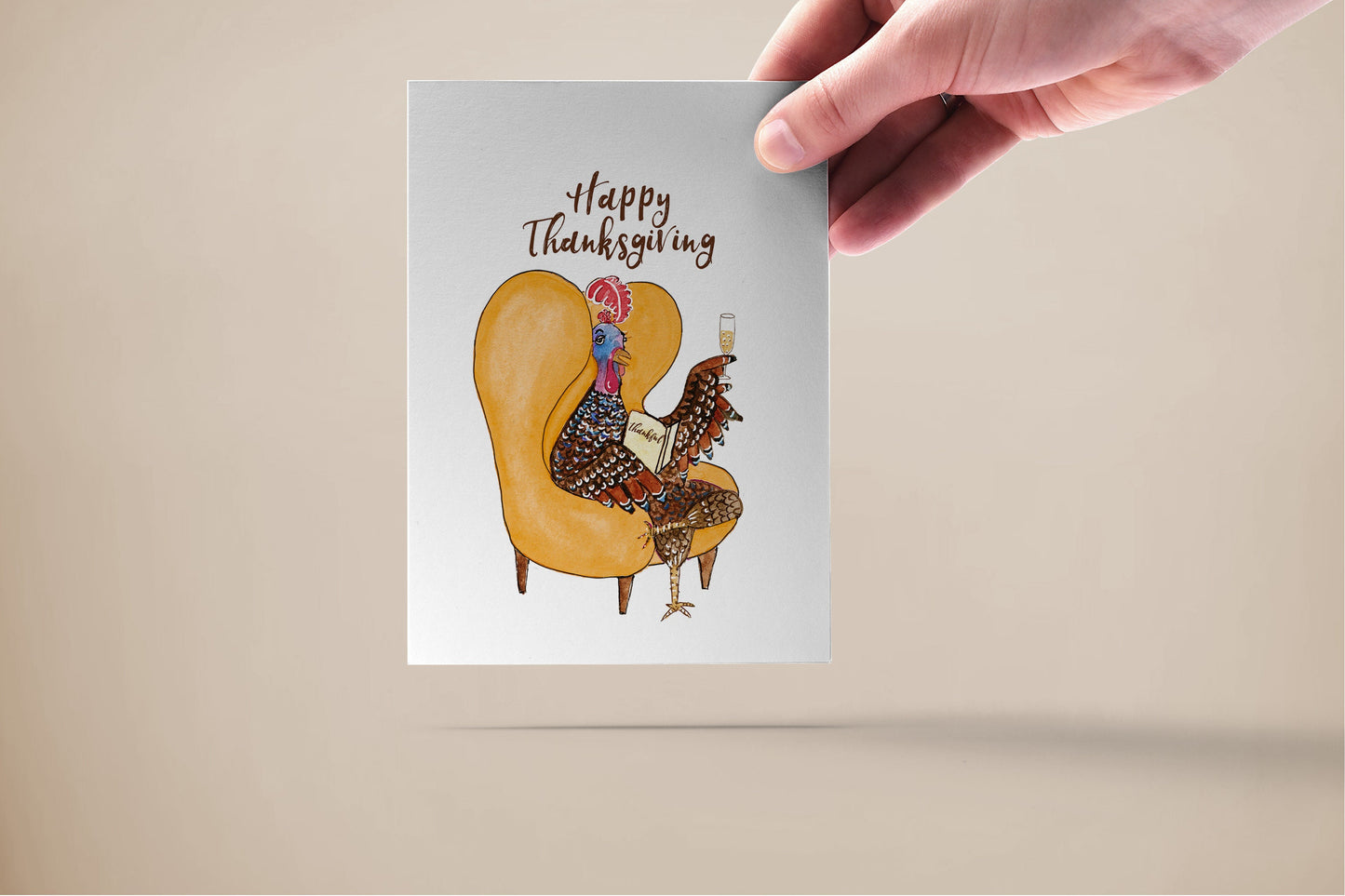 Happy Thanksgiving Turkey Cards Funny - Fall Seasons Greeting Card Set