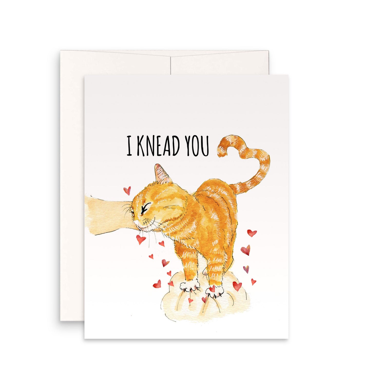 Cat Anniversary Card For Boyfriend - I Knead You I Love Card For Husband