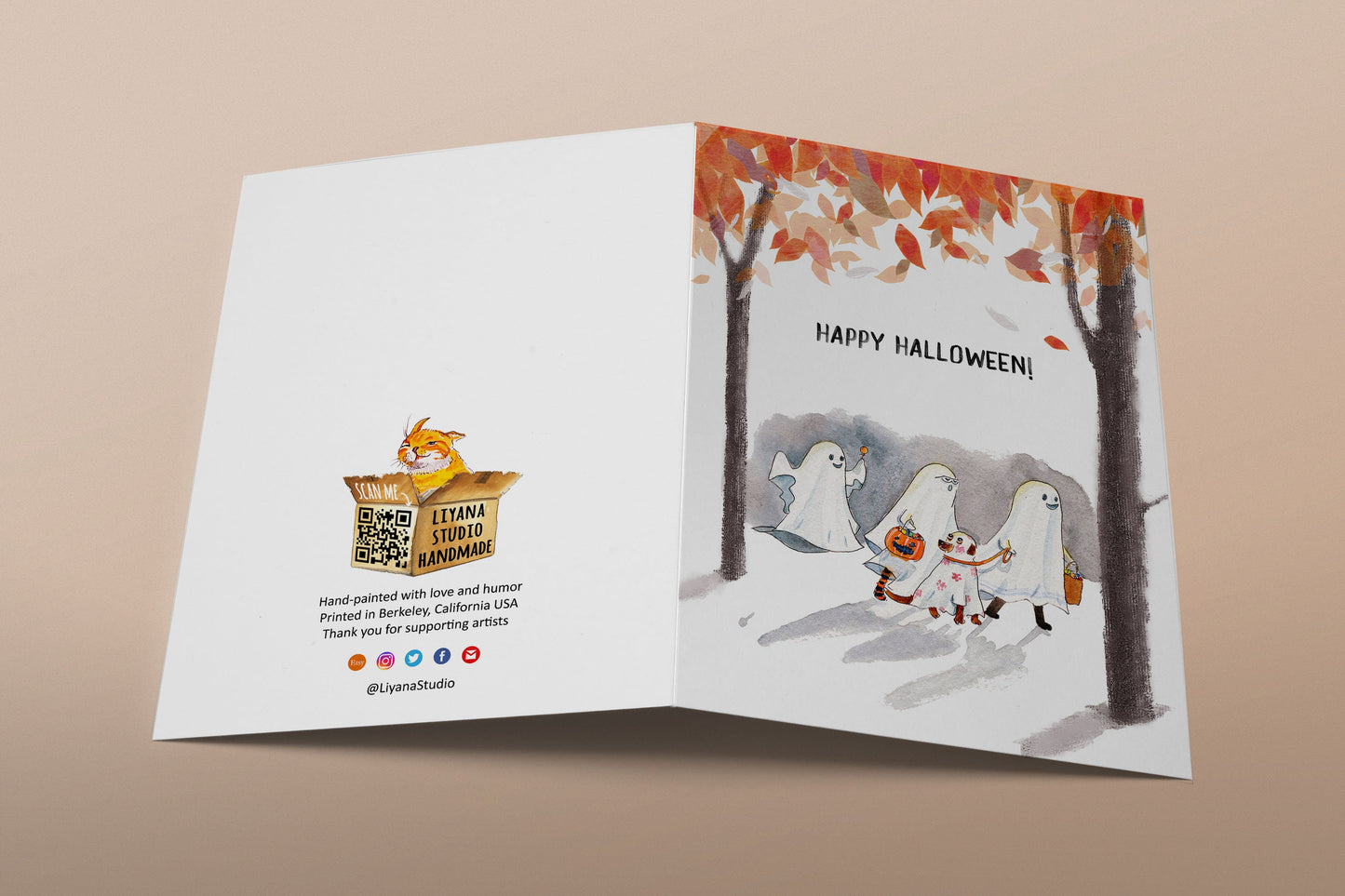 Trick Or Treat - Cute Halloween Cards For Best Friend - Fall Greetings
