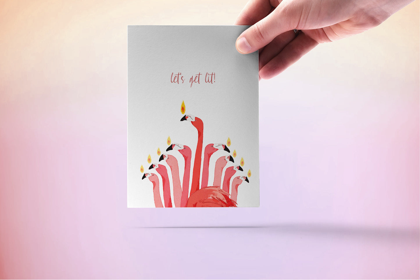 8 Animal Funny Hannukah Cards Set - Handmade Menorah Greeting Cards Pack - Unique Watercolor Chanukkah Arts Gift
