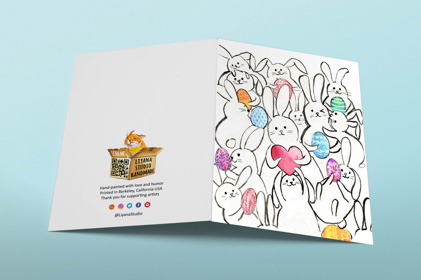 Funny Easter Cards For Kids - Watercolor Egg Easter Gifts For Granddaughter